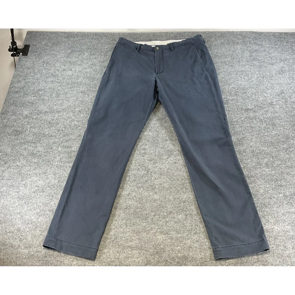 Polo Ralph Lauren Pants Mens 34x34 Stretch Straight Fit Blue Chino Casual Preppy